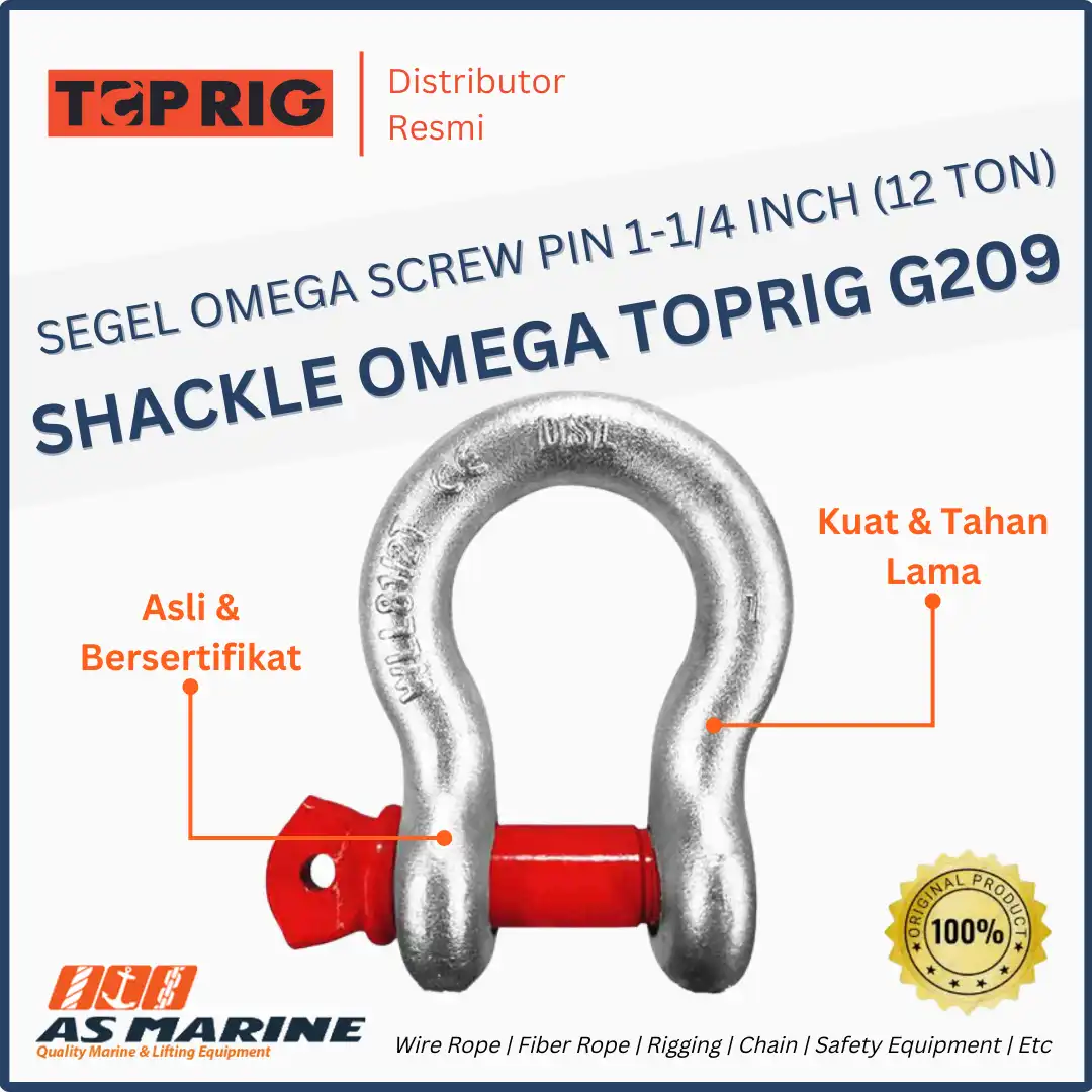 SHACKLE / SEGEL OMEGA G209 TOPRIG SCREW PIN 1-1/4 INCH