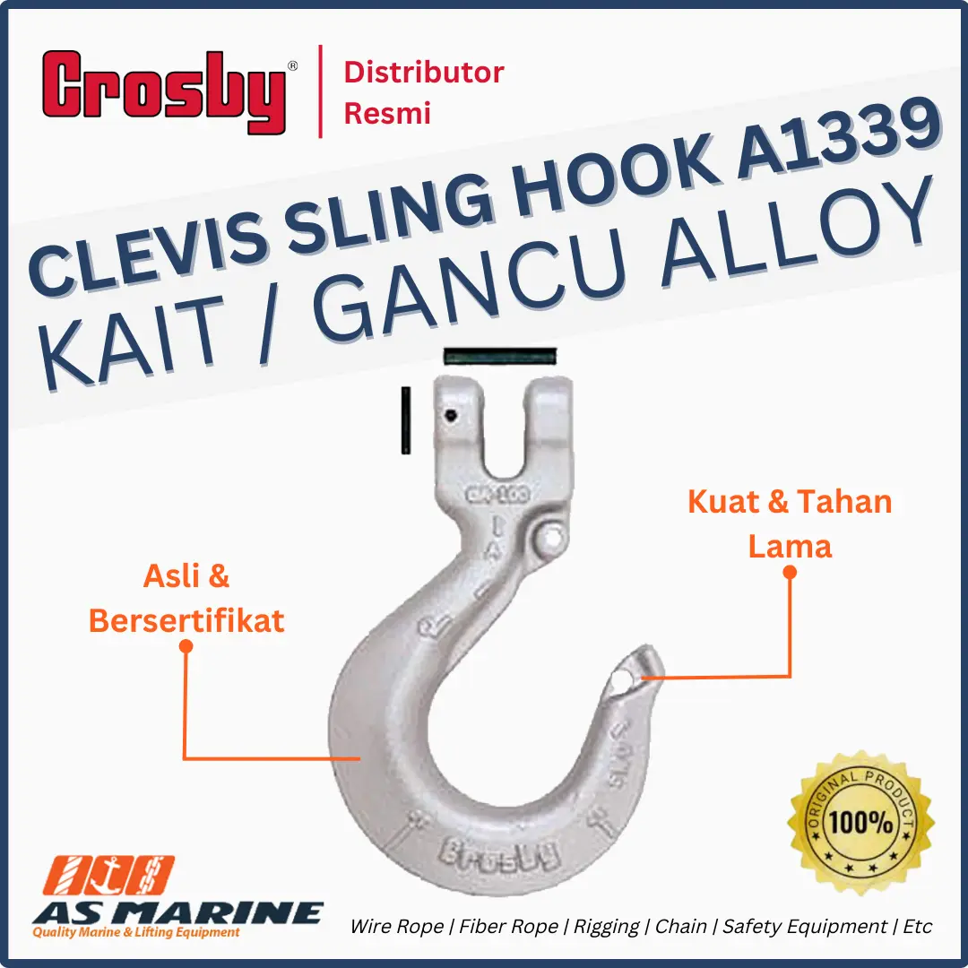 Jual Hook Eye Crosby L320AN (S320AN) With Latch Kit 11 Ton Alloy