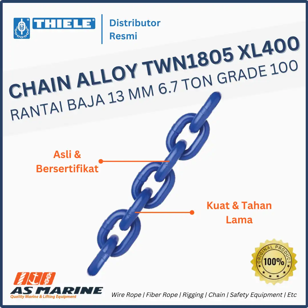 THIELE Lifting Chain XL400 / Rantai Baja Alloy TWN1805 Grade 100 13 mm 6.7 Ton