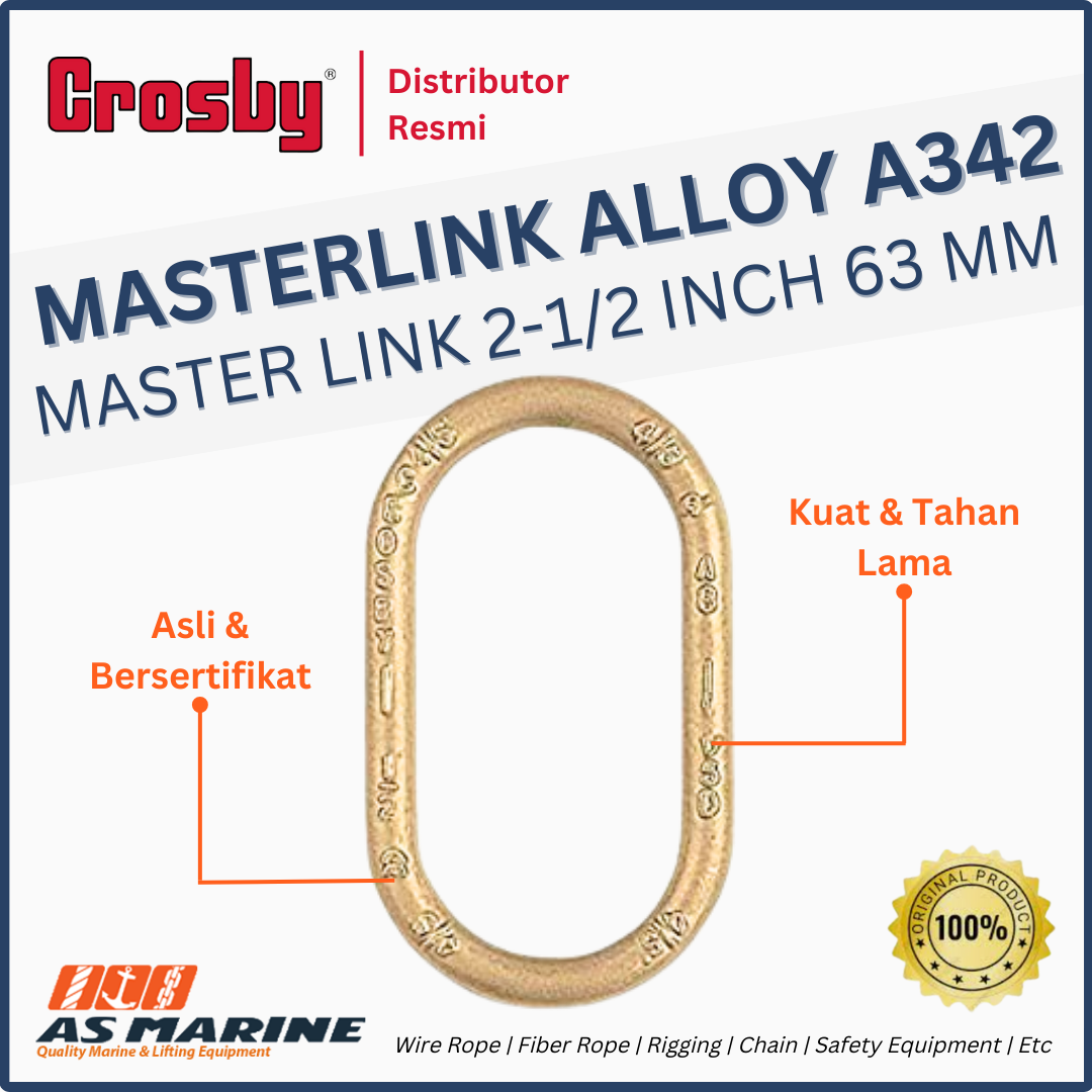 Crosby USA Masterlink / Master Link Alloy A342 2-1/2 Inch 63 mm