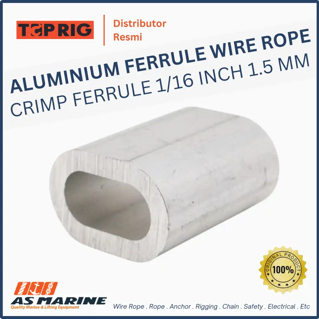 TOPRIG Aluminium Ferrule / Crimp Ferrule Wire Rope 1/16 Inch 1.5 mm