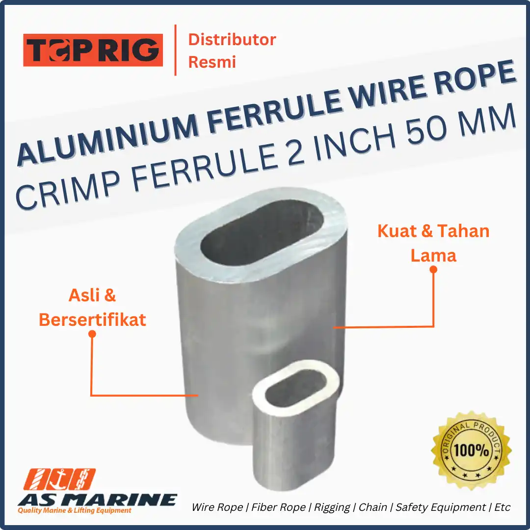 TOPRIG Aluminium Ferrule / Crimp Ferrule Wire Rope 2 Inch 50 mm