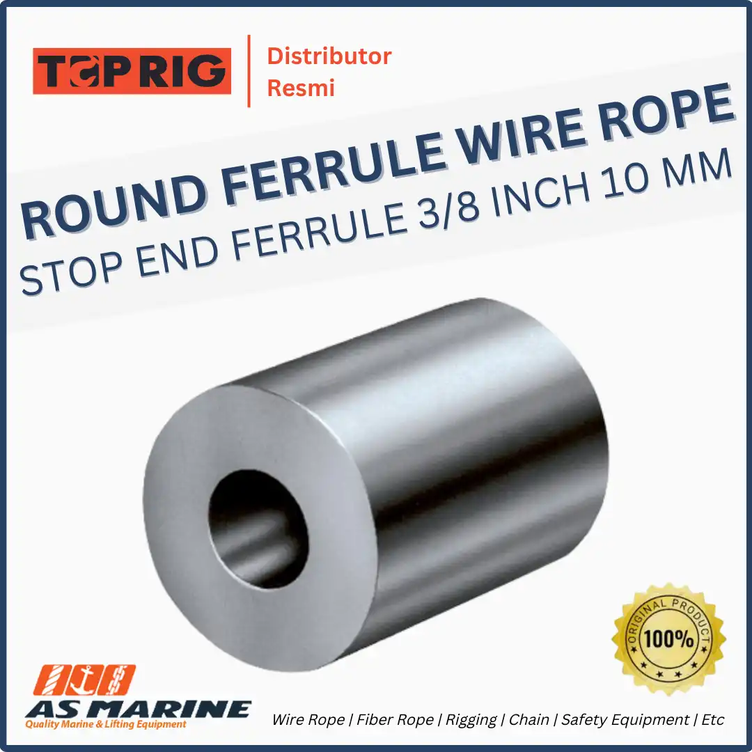 TOPRIG Round Ferrule / Stop End Wire Rope 3/8 Inch 10 mm