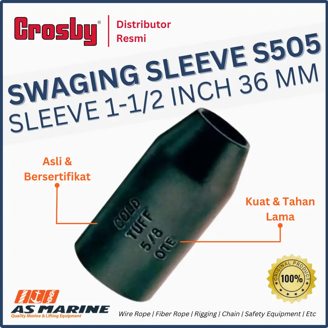 CROSBY USA Swaging Sleeve / Wire Rope End Fitting S505 1-1/2 Inch 36 mm 1041321