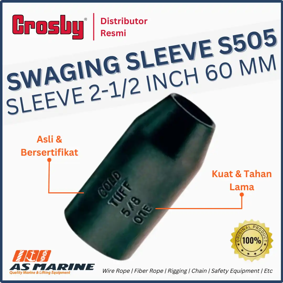 CROSBY USA Swaging Sleeve / Wire Rope End Fitting S505 2-1/2 Inch 60 mm 1041401