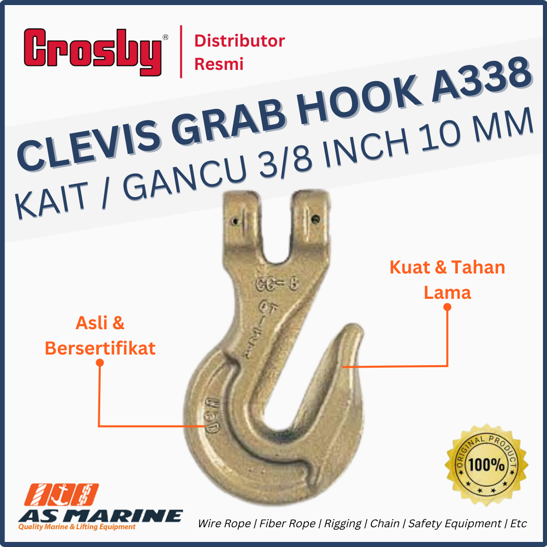 CROSBY USA Clevis Grab Hook / Kait / Gancu A338 3/8 Inch 10 mm