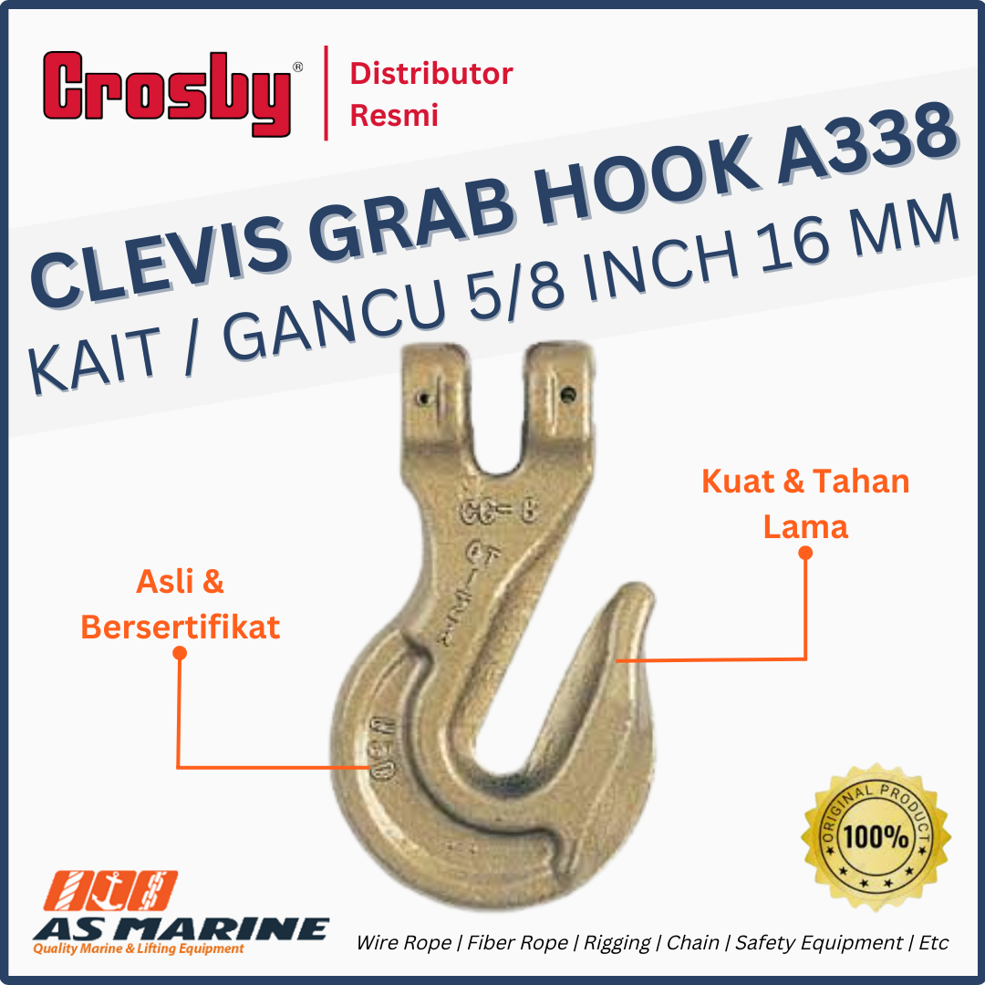 CROSBY USA Clevis Grab Hook / Kait / Gancu A338 5/8 Inch 16 mm