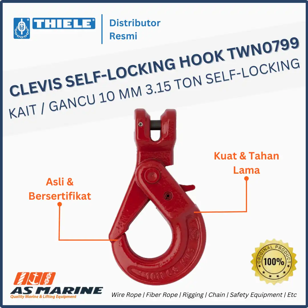 THIELE Clevis Self Locking Hook / Kait / Gancu TWN 0799 10 mm 3.15 Ton