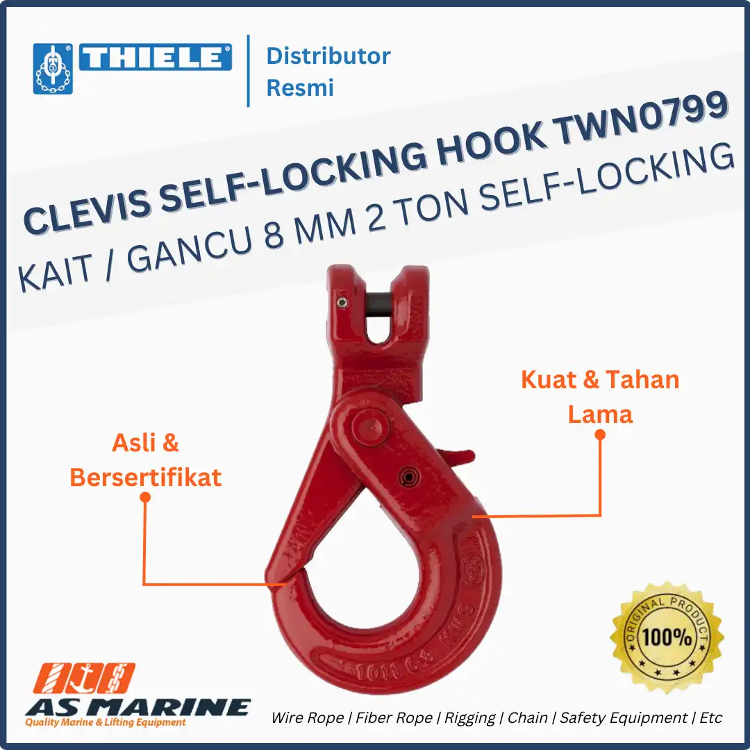 THIELE Clevis Self Locking Hook / Kait / Gancu TWN 0799 8 mm 2 Ton