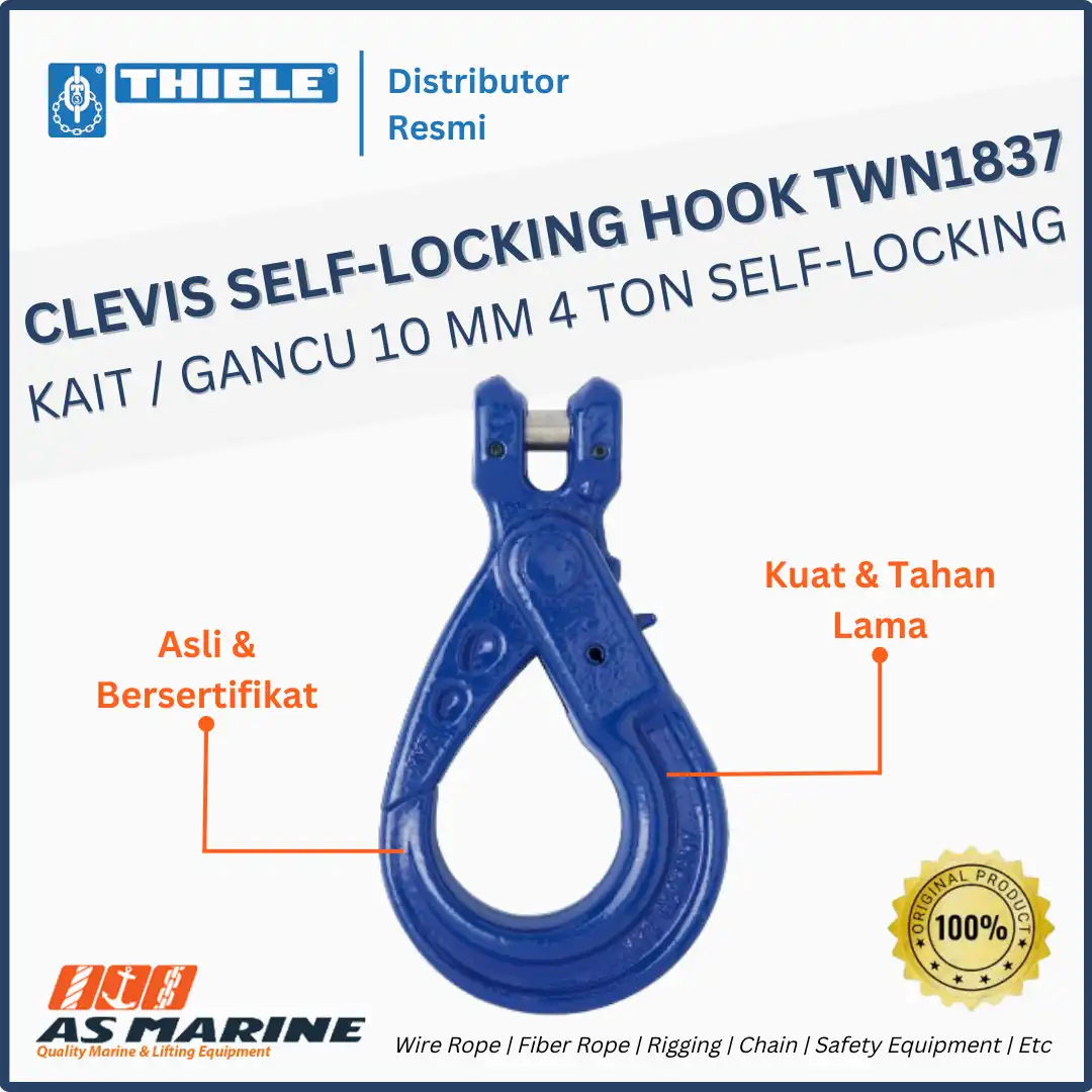 THIELE Clevis Self Locking Hook / Kait / Gancu TWN 1837 10 mm 4 Ton