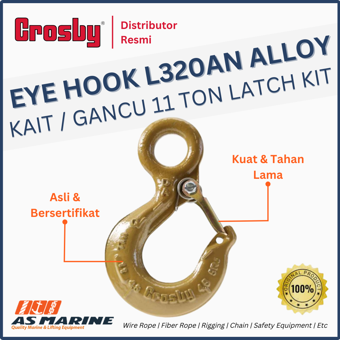 CROSBY USA Eye Hook / Kait / Gancu L320AN Alloy with Latch Kit 11 Ton