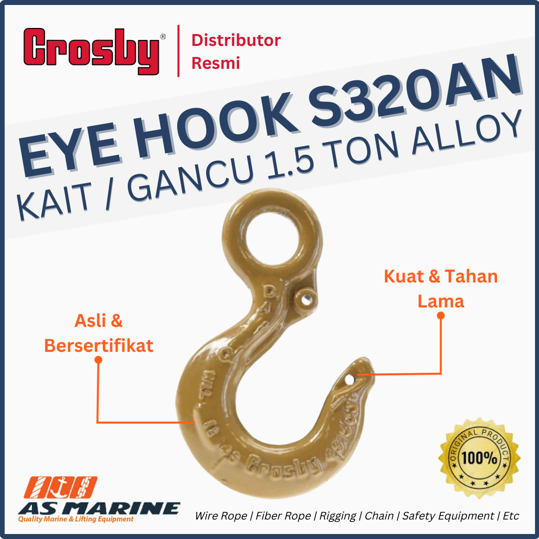 CROSBY USA Eye Hook / Kait / Gancu S320AN Alloy 1.5 Ton