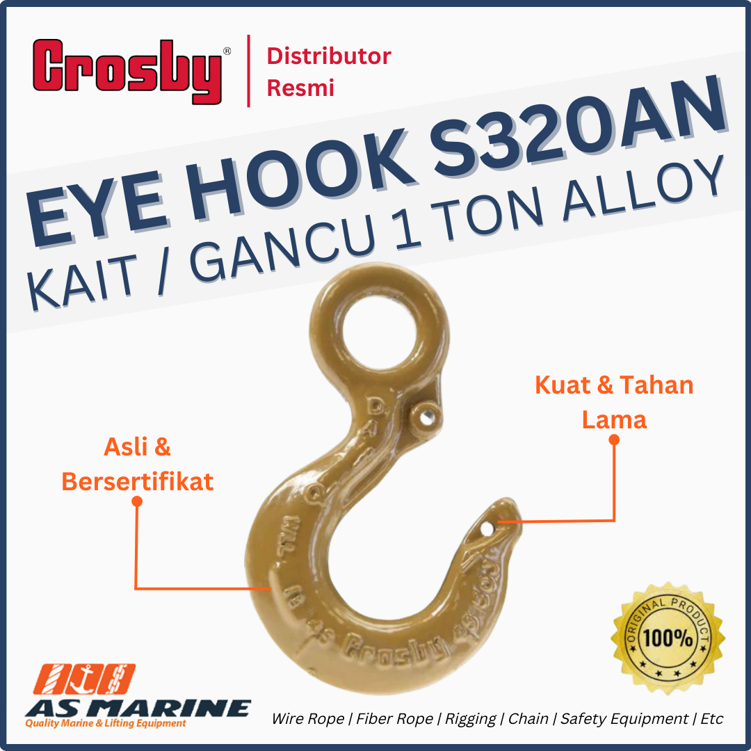 CROSBY USA Eye Hook / Kait / Gancu S320AN Alloy 1 Ton