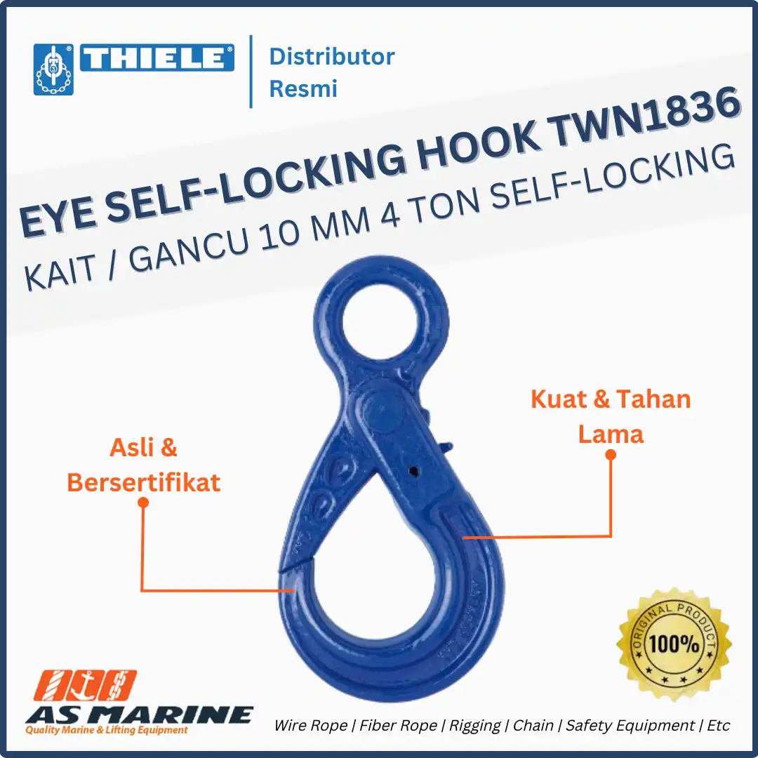 THIELE Eye Self Locking Hook / Kait / Gancu TWN 1836 10 mm 4 Ton