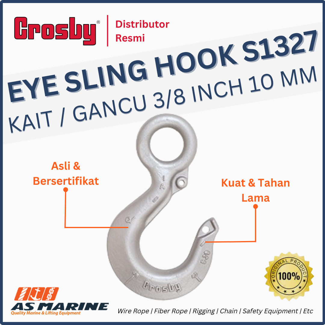 CROSBY USA Eye Sling Hook / Kait / Gancu S1327 3/8 Inch 10 mm