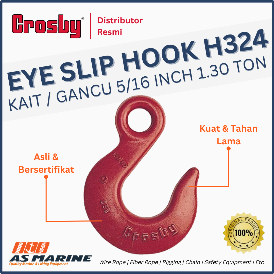 eye slip hook crosby h324 1.30 ton 5/16 inch