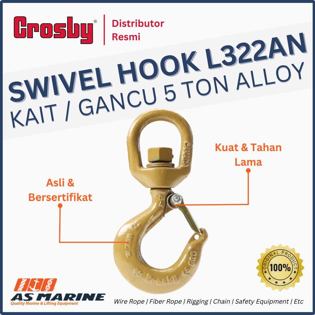 Crosby® L-322AN Swivel Hook