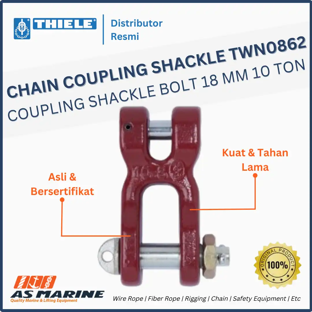 THIELE Chain Coupling Bolt Shackle TWN 0862 18 mm 10 Ton