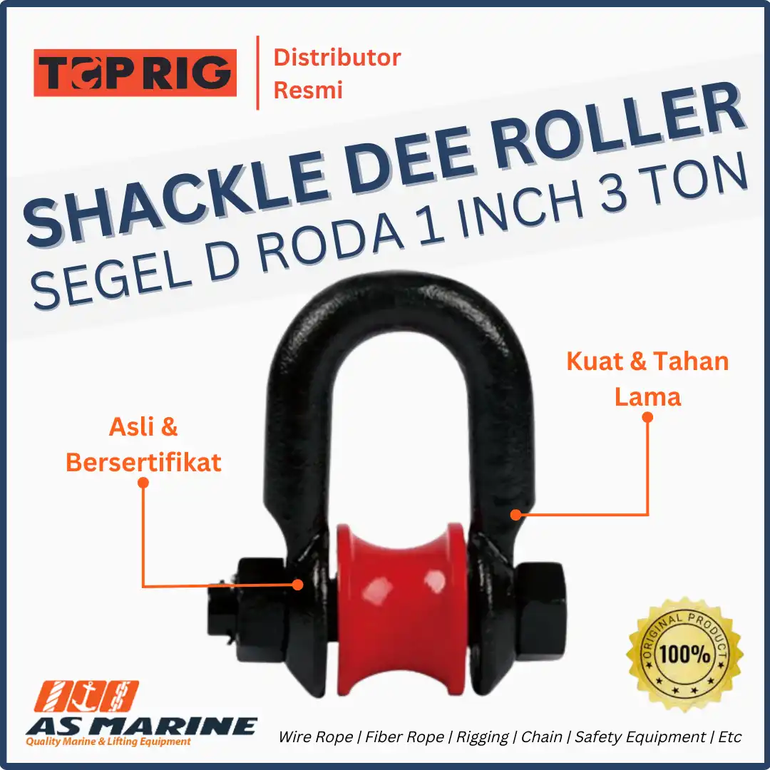 shackle dee roller toprig 1 inch 3 ton