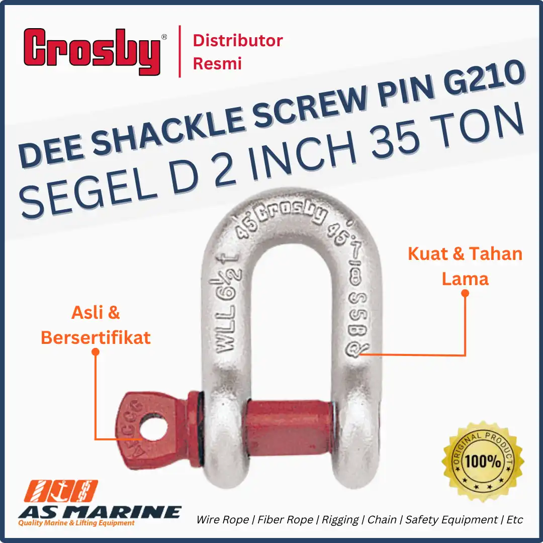 shackle crosby dee G210 screw pin 2 inch 35 ton