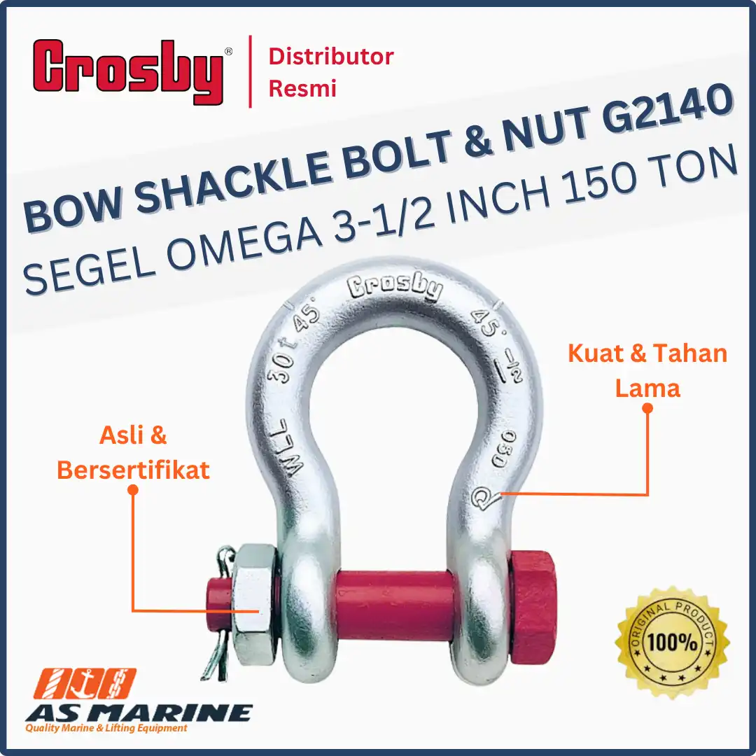 shackle crosby omega G2140 alloy bolt and nut 3-1/2 inch 150 ton