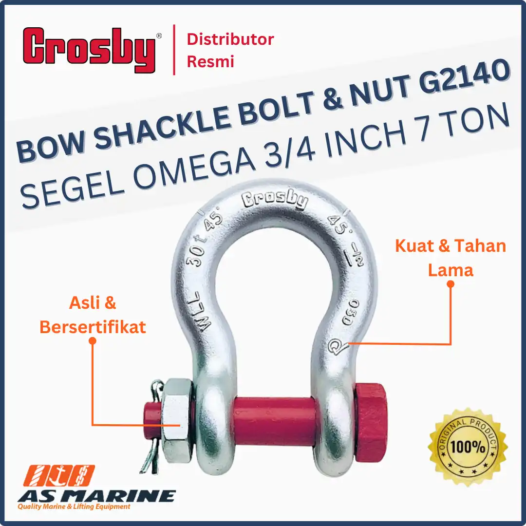 shackle crosby omega G2140 alloy bolt and nut 3/4 inch 7 ton