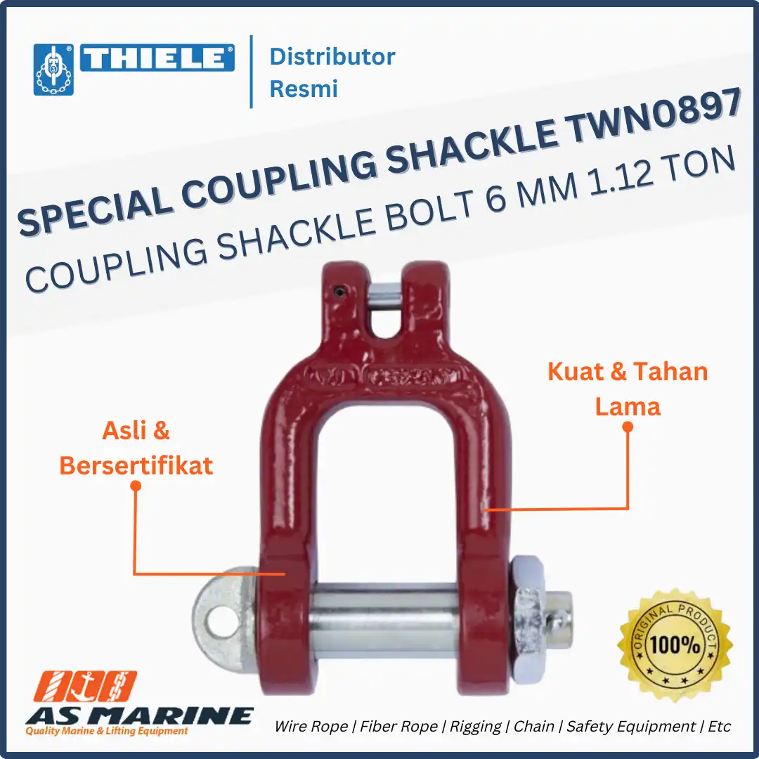 THIELE Special Coupling Shackle Bolt TWN 0897 6 mm 1.12 Ton