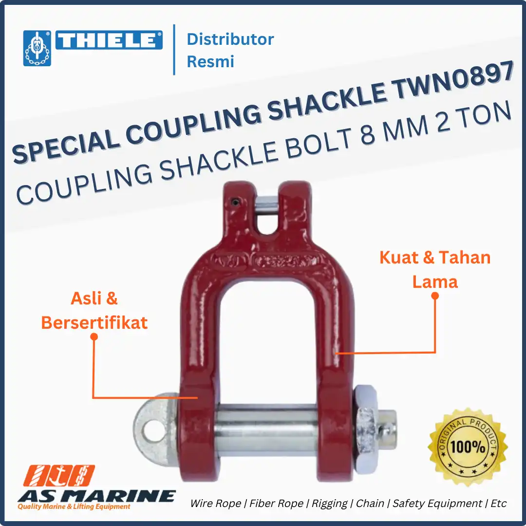 THIELE Special Coupling Shackle Bolt TWN 0897 8 mm 2 Ton