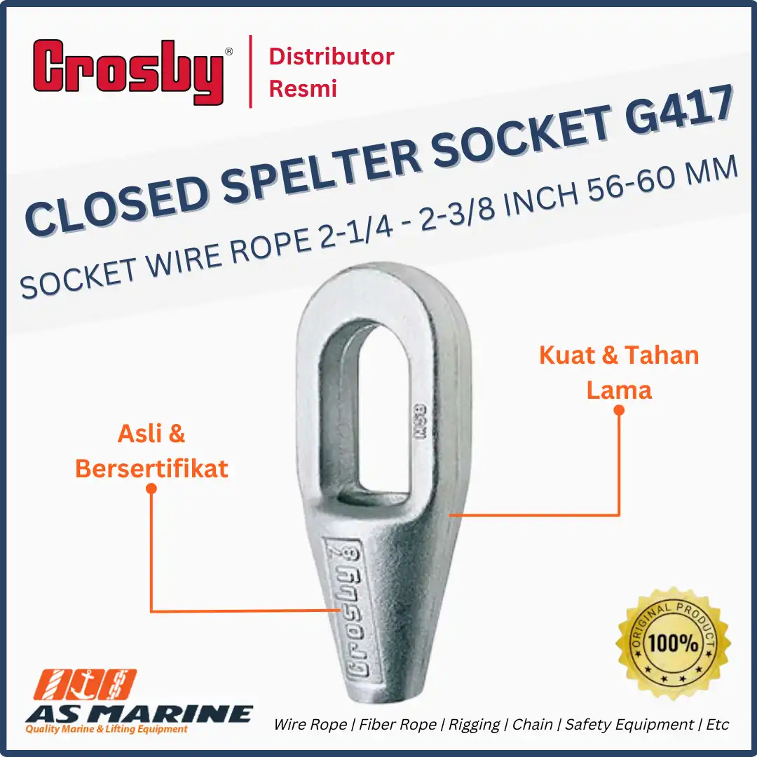 closed spelter socket crosby g417 2-1/4 - 2-3/8 Inch 56-60 mm