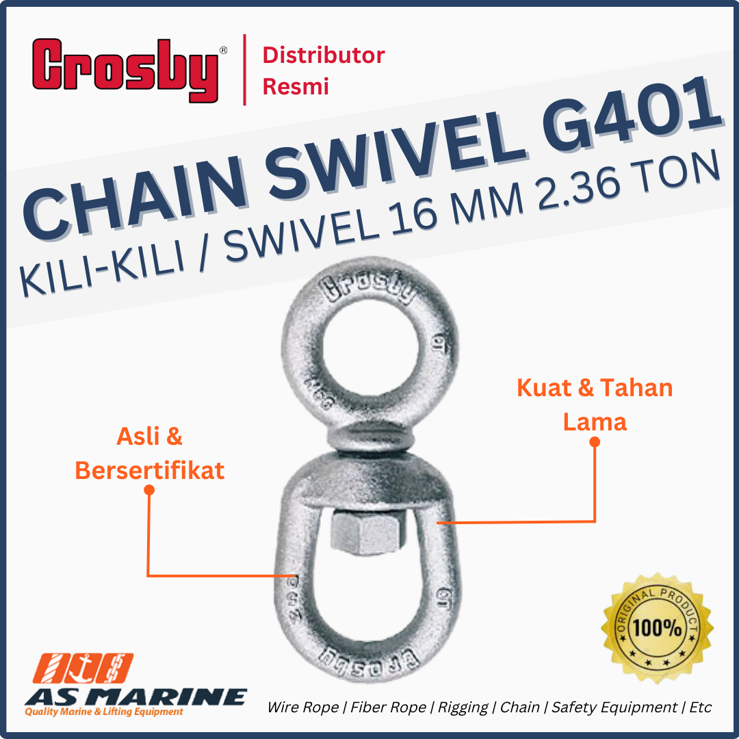 CROSBY USA Chain Swivel / Kili-Kili G401 5/8 Inch 16 mm