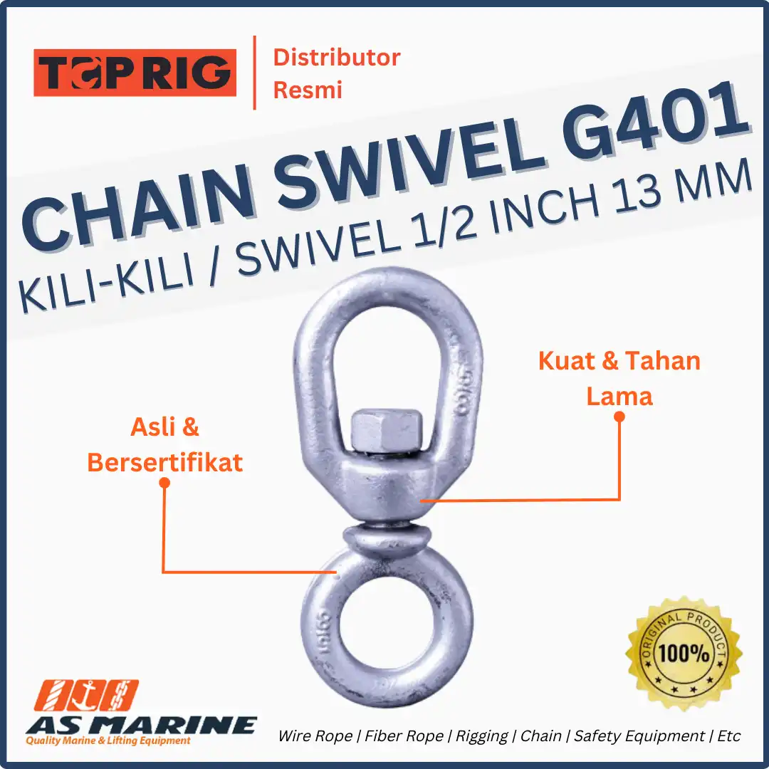 TOPRIG Chain Swivel / Kili-Kili Galvanized G401 1/2 Inch 13 mm