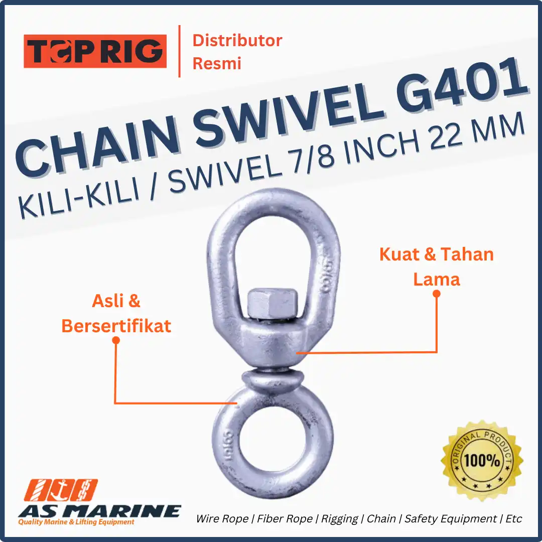 TOPRIG Chain Swivel / Kili-Kili Galvanized G401 7/8 Inch 22 mm