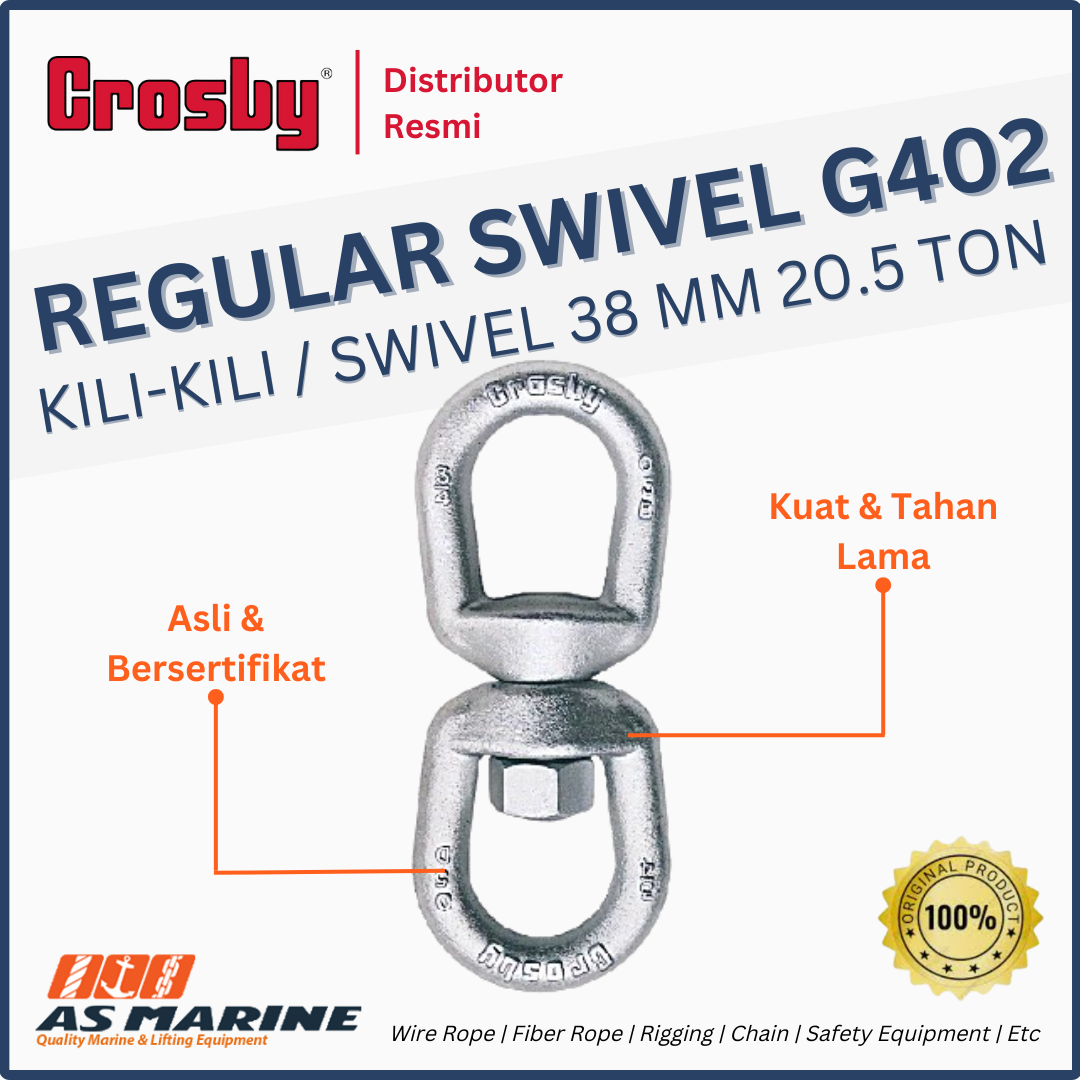 regular swivel crosby g402 38 mm 20.5 ton