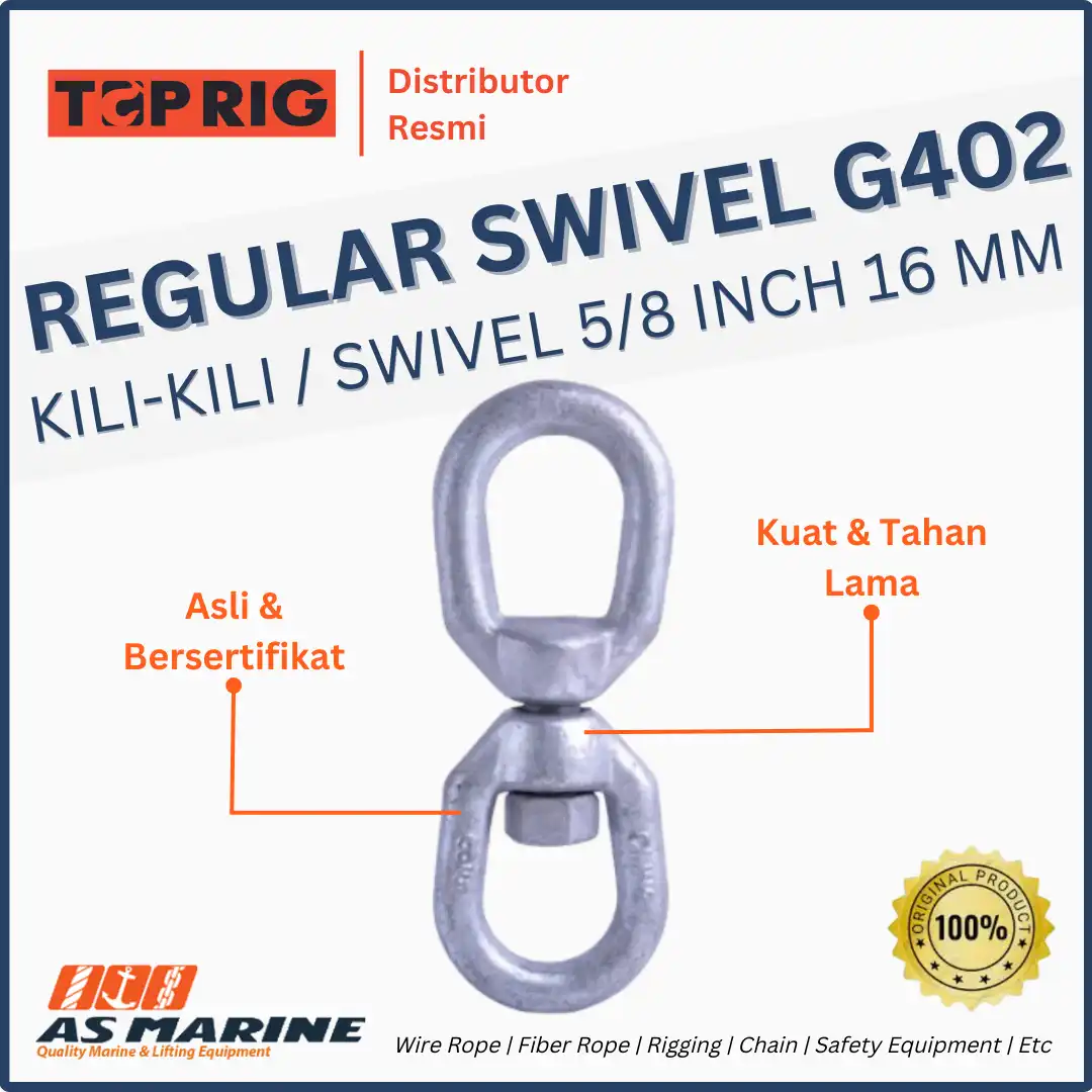 TOPRIG Regular Swivel / Kili-Kili Galvanized G402 5/8 Inch 16 mm