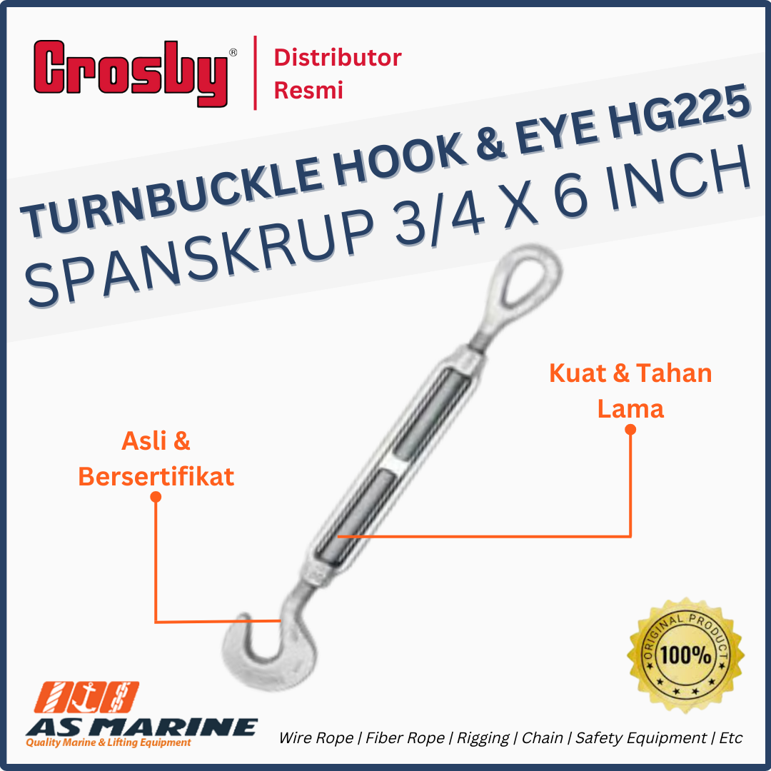 Crosby HG-225 Hook and Eye Turnbuckles