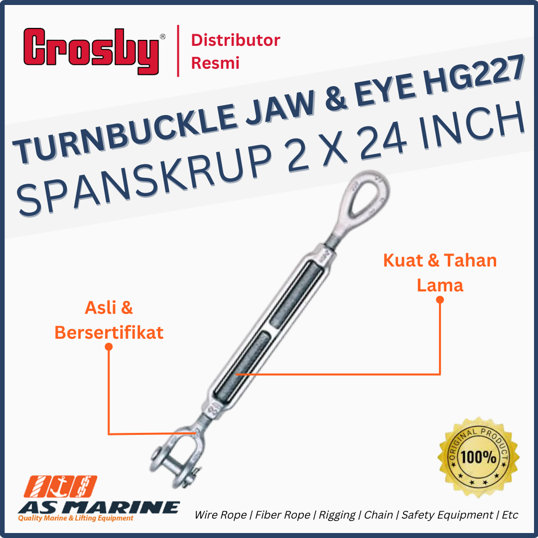 CROSBY USA Turnbuckle / Spanskrup Jaw & Eye HG227 2 x 24 Inch