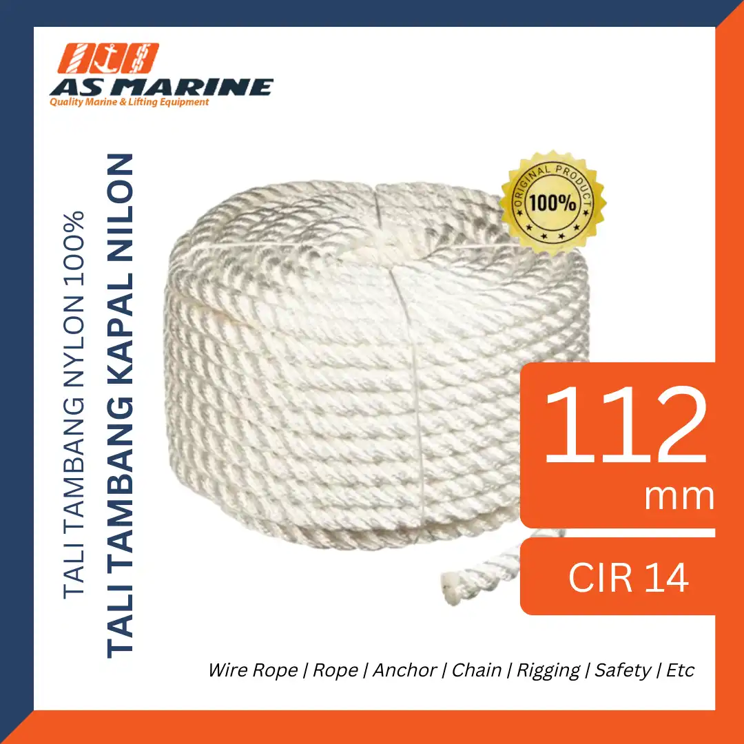 Tali Tambang Nylon 100% / Tali Tambang Nilon Dongyang 112 mm CIR 14 ...